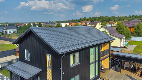 Купить Металлочерепица Гранд Лайн / Grand Line, Kvinta plus, PE 0,45 цвет RAL3005 красное вино - изображение 2